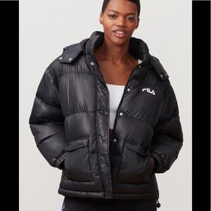 fila puffer jacket black